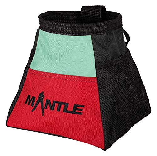 MANTLE climbing equipment Boulderbag Atletico Mint/rot zum Bouldern Klettern Turnen