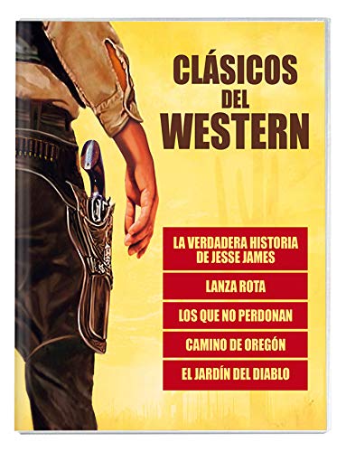 Pack recopilatorio que incluye cinco clásicos del Western: La Verdadera Historia de Jesse James, Lanza Rota, Los que no Perdonan, Camino de Oregón y El Jardín del Diablo.\n\n