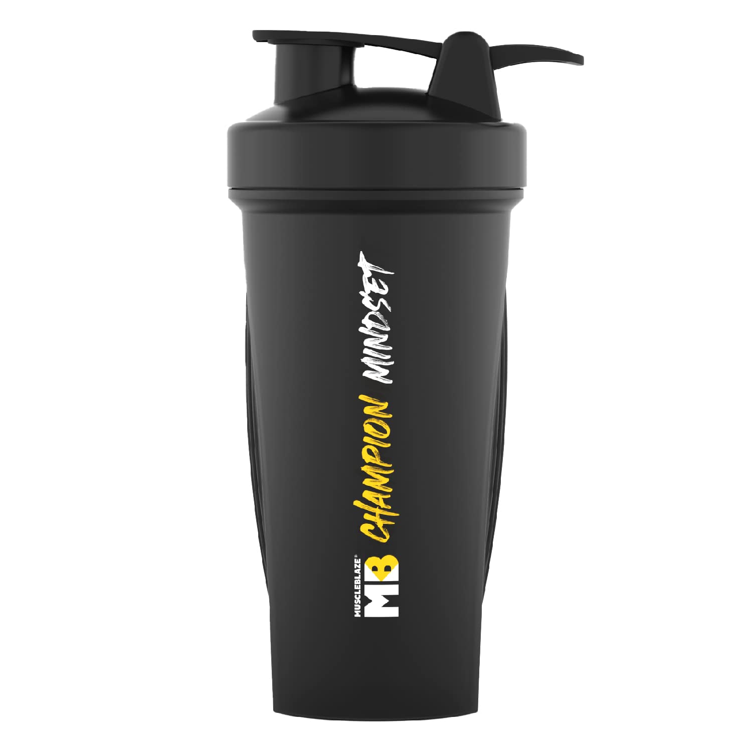 Muscleblaze Champion Shaker Series, Black, 650 Ml, Sipper Bottle With Whisk Ball, 100% Leakproof, Bpa Free Protein Shaker Bottle - Plastic