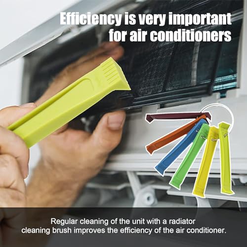 Ziciner Conjunto de pente de aleta de ar condicionado de 7 peças, inclui pente de barbatana colorida