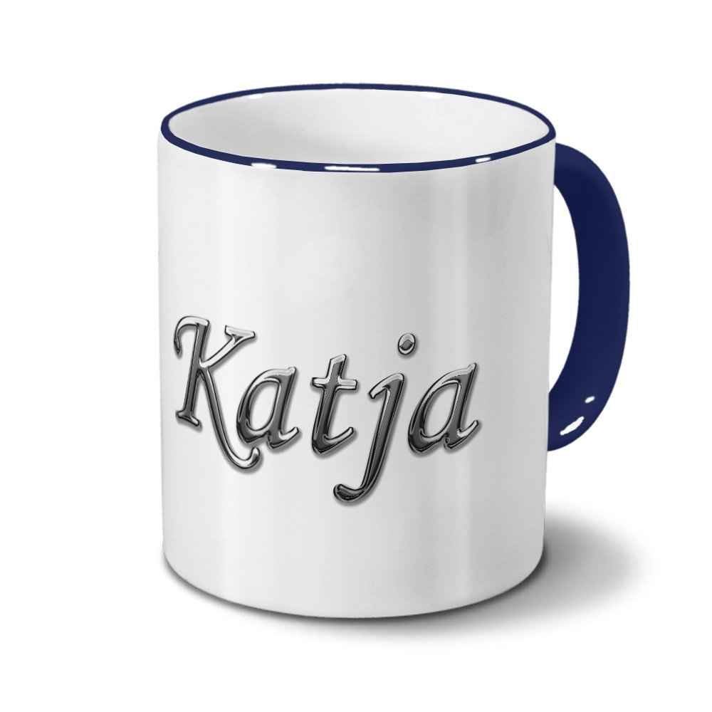 Printplanet Tasse Mit Namen Katja – Personalisierte Kaffeetasse Mit Positiven Eigenschaften, Rosa, 325 Ml