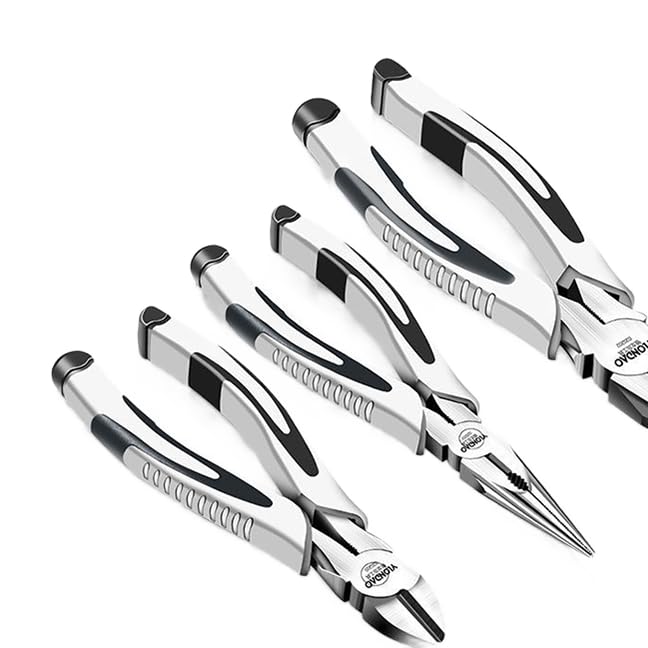 Pliers Set, Pliers Set, Set of 3, Strong Pliers, Radio Pliers, Diagonal Cutting Pliers, Needle Nose Pliers, Storage Bag Included, Electrician, Home Repair, Automobile Repair, Work Tool, DIY Craft : DI