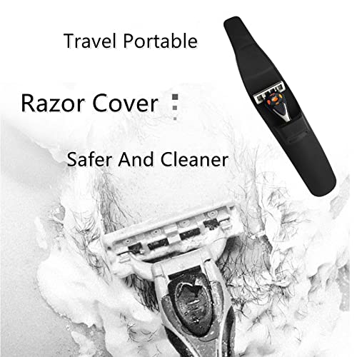 Foto von 2 Stücke Rasierer Aufbewahrungs Box Trage Tasche Reiseetui für Rasierer Rasierer Tasche Rasierer Schutz Silikone Portable Reiseetui für Rasierer Hobel Leicht für den Täglichen Gebrauch auf Reisen