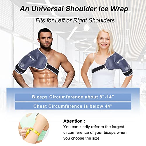 Shoulder Ice Pack, Shoulder Pain Relief Rotator Cuff Cold Therapy For Left Or Right Shoulder, Reusable Flexible Compression Shoulder Gel Cold Pack Wrap For Bursitis, Swelling, Tendonitis, Injuries #TOP1