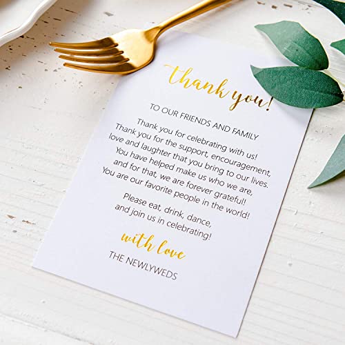 Cartes de remerciement mariage chic Crisky pour embellir vos tables vides