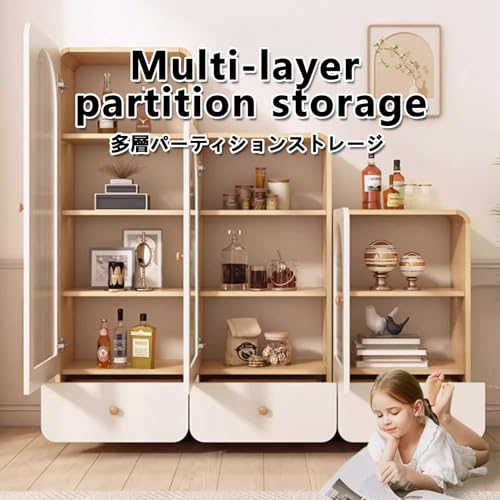 Metall-Vitrine mit Glastüren, Schrank für Sammlerstücke, moderner Büro- und Wohnzimmer-Organizer, stilvolle Küchen-Vitrine, robuster Metallrahmen – Bild 6