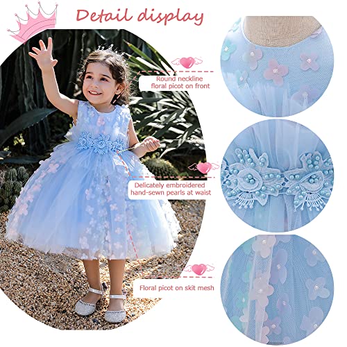 Baby Dress Birthday Flower Girl Vintage Party Frilly Wedding Sleeveless Ruffle Tulle2