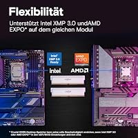 Crucial Pro DDR5 RAM 32GB Kit (2x16GB) 6000MHz CL36, Overclocking Gaming, Intel XMP 3.0 / AMD Expo, PC Computer Arbeitsspeicher, Weiß - CP2K16G60C36U5W – Ansicht 4