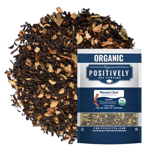 Image of Organic Positively Tea Company, Masala Chai Black Tea, Loose Leaf, 4 Ounce