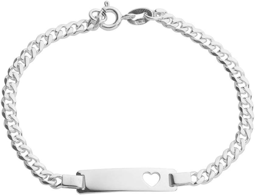 Silver Heart Childs Identity Bracelet | Hersey & Son Silversmiths