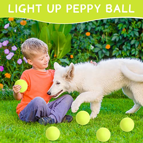 12 Pcs 1.97 Inch Led Dog Ball Toy Glowing Fetch Ball Chew Fetch Balls Peppy Light Up Elastic Ball Glow In The Dark Balls For Dog Pet Ball Glow In The Dark Ball #TOP3
