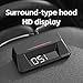 Compact Car Head Up Display HUD for OBD2 Vehicles, Featuring Speed and Temperature Monitoring