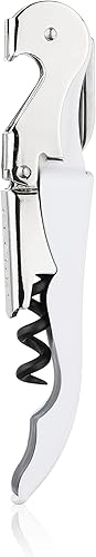 Vista 72 de True Truetap - Abrebotellas de vino con doble bisagra, sacacorchos de acero inoxidable con cortador de papel de aluminio integrado, accesorios