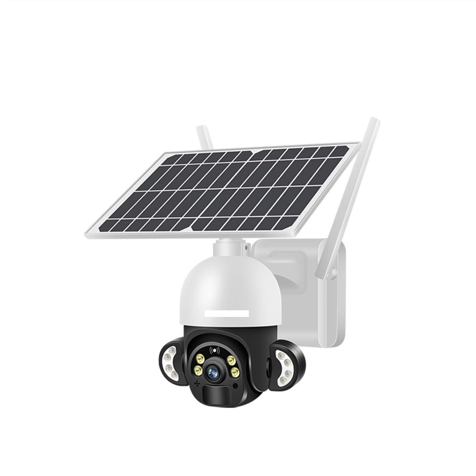 CVFRDD 4MP 4G Sim Card Camera 6W Solar Panel Wireless CCTV Video Surveillance Camera Outdoor Alarm Long Standby Battery(White WIFI No Card)