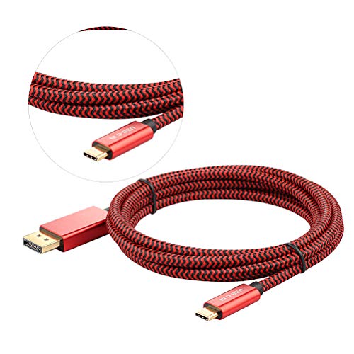 Mobestech Cabo adaptador USB tipo C para DP durável 4K 60HZ Cabo de conexão Cabo prático (preto verm