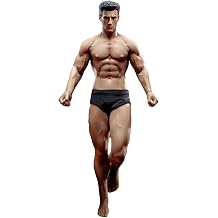 1/12 Scale Male Action Figure Body, 6 inches Seamless Flexible Muscle Man Aciton Figure Model, 1/12 Strong Male Action Figure with Head Sculpture 6 inches