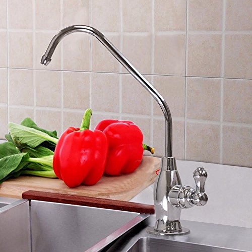 Aquaboon Non-Air Gap Ro Faucet - Reverse Osmosis Faucet Chrome Finish - Drinking Water Faucet For Kitchen Sink Fits Water Filtration System - Filtered Water Faucet Stainless Steel - Beverage Faucet #TOP1