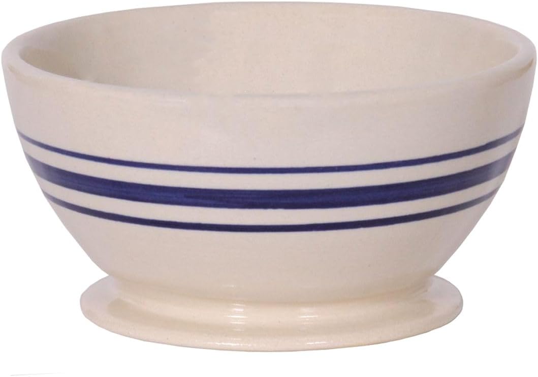 Blue Bell Stoneware Ice Cream Bowl (Striped Bowl)