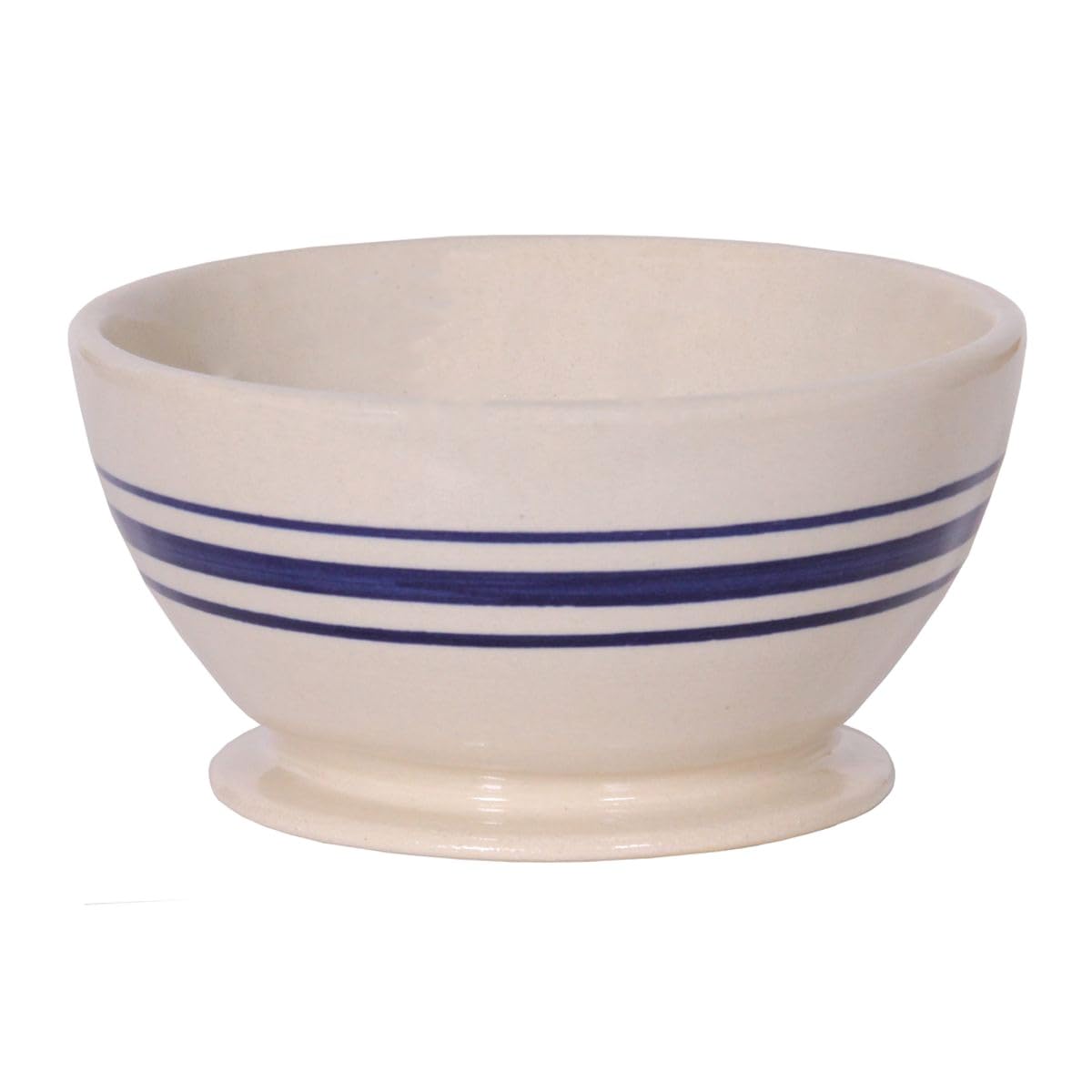 Blue Bell Stoneware Ice Cream Bowl (Striped Bowl)