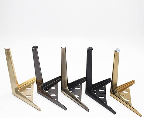 Miniatura 5 de ISolay Paquete de 4 patas de metal para muebles, patas de mesa de centro de metal industrial, patas de sofá de repuesto, patas triangulares, 5