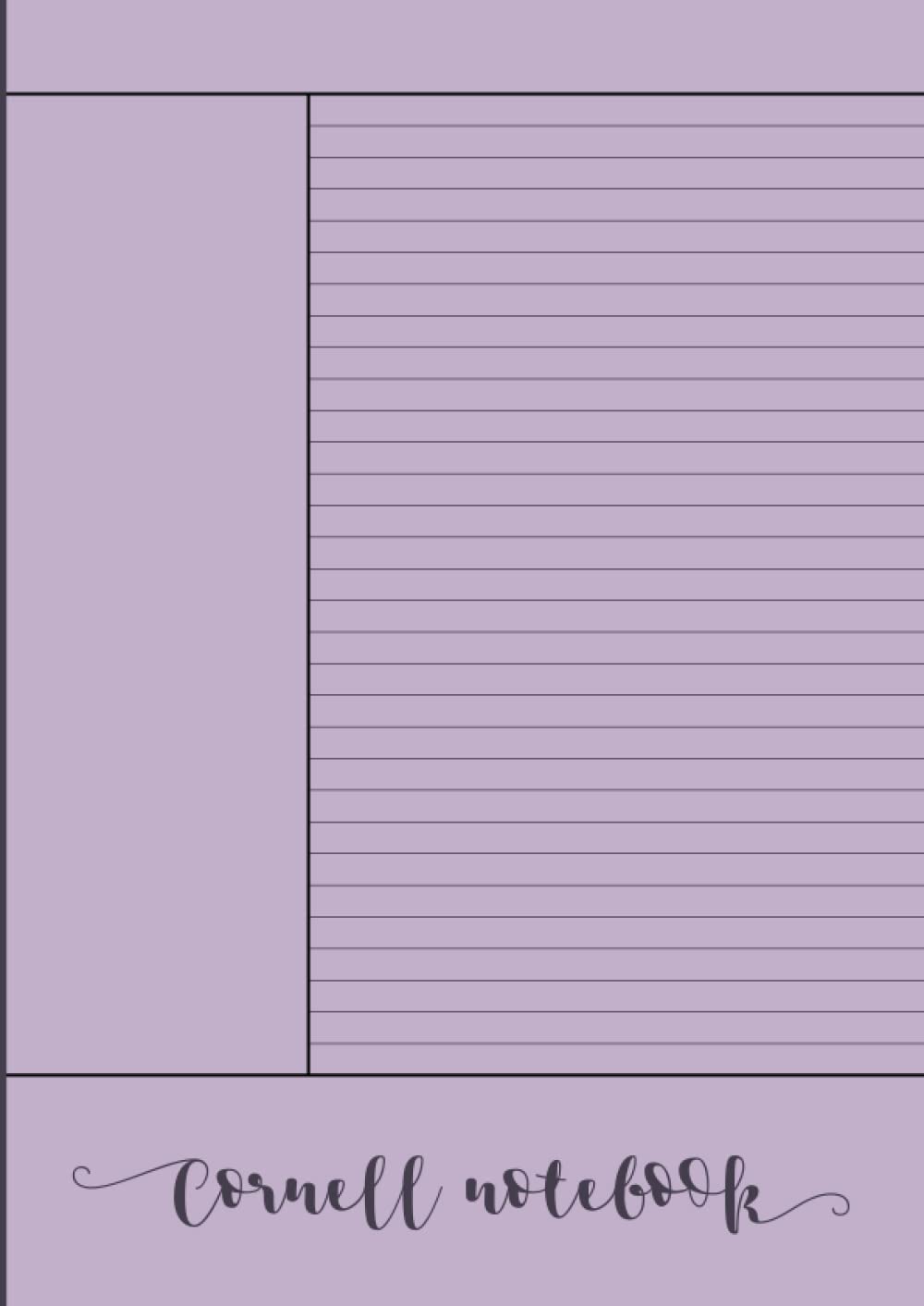 Cornell Notes Notebook: A4 Cornell Note-Taking System Paper for High School, College, University Students 110 pages