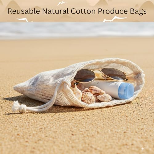 Image of Vegetable Bag for Fridge (3 pcs), Fridge Storage bags with Drawstrings, 100% Cotton Vegetable Storage Bags for Refrigerator, Keeps Veggies Fresh Longer, Eco-Friendly Fridge Bag (Natural - 3 Pack)