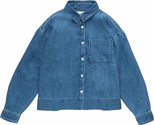 Blouse Replay Sg1073 pour fille en coton indigo twill résistant