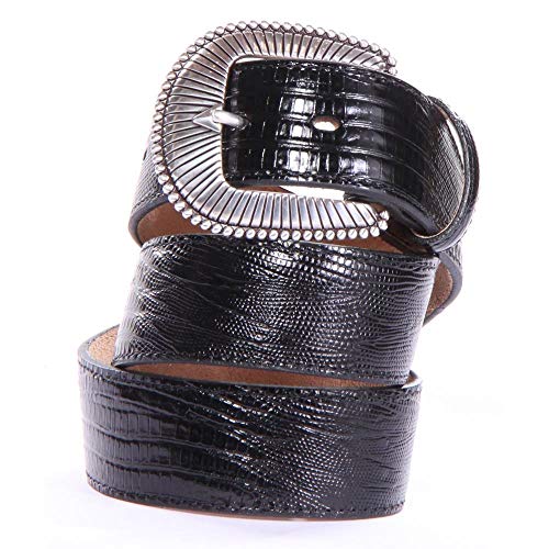 Tony Lama Men's Black Lizard Dress Belt (36)