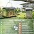 Bird Feeders for Outdoors Hanging, Metal Bird Feeder with Double Suet Cage Weatherproof Metal Roof, 3.5Lbs Large Capacity Great for Attracting Finch Cardinal Chickadee Wild Birds, Branch Green