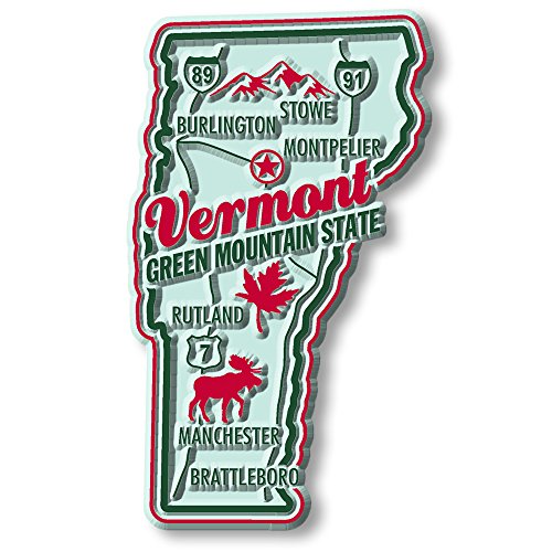 Imán decorativo Vermont clásico de goma 4.57x7.87 cm