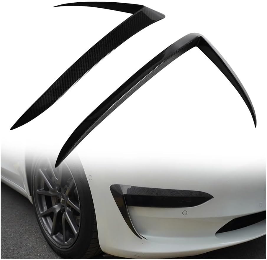 Car Air Vent Wind Knife, 2PCS, ABS Carbon Fiber Look, Air Vent Wind Knife Body Kits Compatible For Tesla Model 3 2017-2022