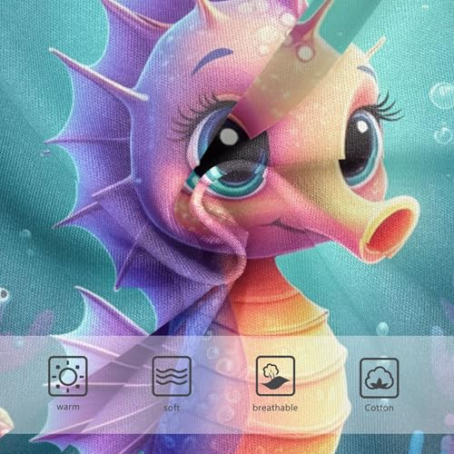 Cotton Toddler Girls Underwear Cute Seahorse Colorful Coral Cute Panties Girl Personalized Briefs Undies Kids 2t3