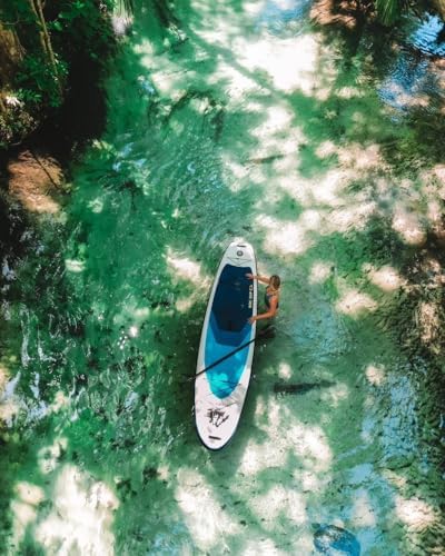 Roc Inflatable Stand Up Paddle Board 10' 6" with Premium SUP Paddle Board Accessories, Wide Stable Design, Non-Slip Comfort Deck for Youth & Adults (Royal W/Kayak Seat) — view 6