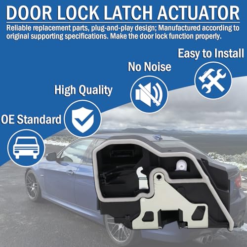Image of Rear Right Passenger Side Door Lock Latch Actuator Compatible with BMW 135i, 118i, 320i, 328i, 330i, 528i, 535i, Door Latch Replaces 51227202148, 51224389476, 937-825, 51227060296
