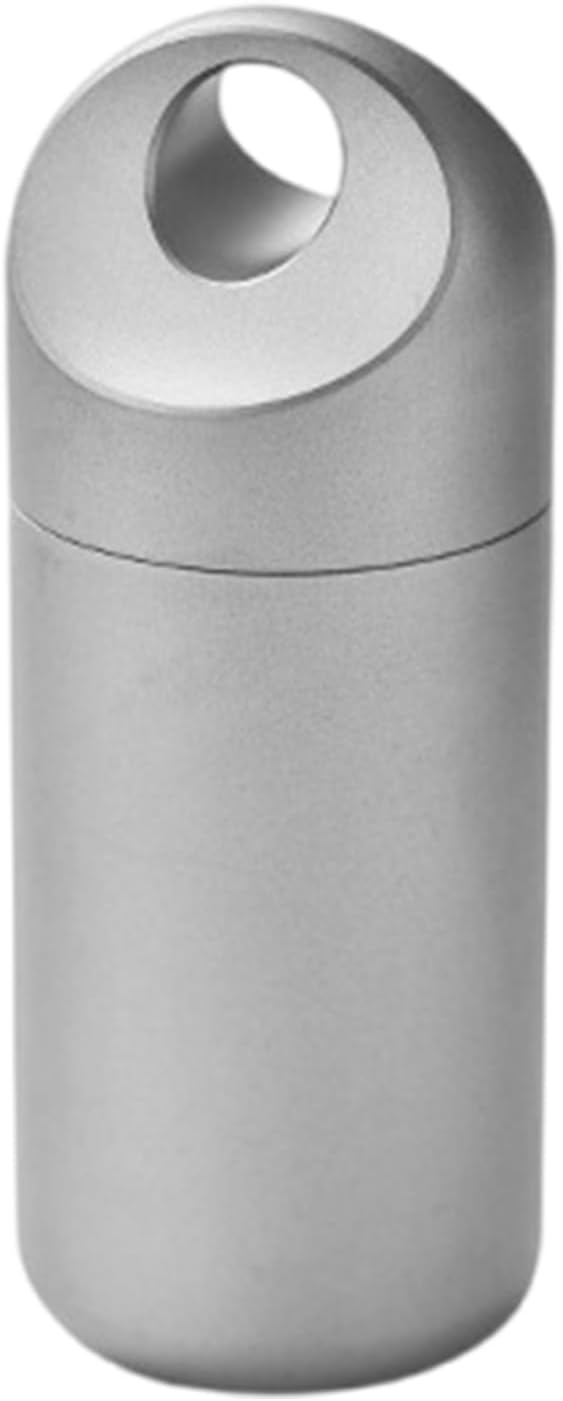 Camping Gear, Pocket Pills Case Holder Waterproofs Metal Alloy Pills Box Outdoor Portable Seal Storage Bottles Enduring