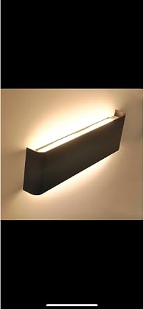 UNİKOM Çift Yönlü Led Aplik 34x11 Cm Siyah kasa-Gün ışığı Led [Enerji Sınıfı A++]