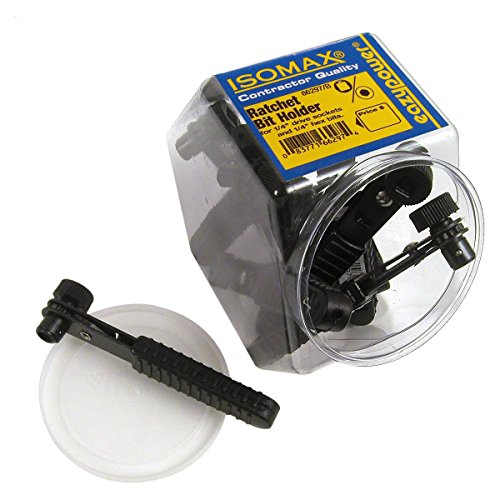 Image of Eazypower 00297 Tub of 10 1 /4-Inch Male Square Drive Socket /Reversible Ratchet