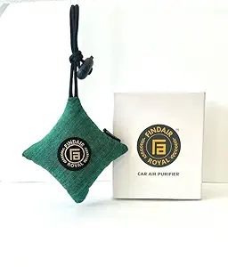 FIND AIR Non electric Car air purifier. (Forest Green)