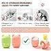 Ozazuco Beauty Blender Container/2 Beauty Sponge Travel Case and 2 Makeup Sponge Drying Holder/Cute Cat Silicone Makeup Sponge Travel Carrying Case/Beauty Blender Holder Dry Rack Easy To Carry.