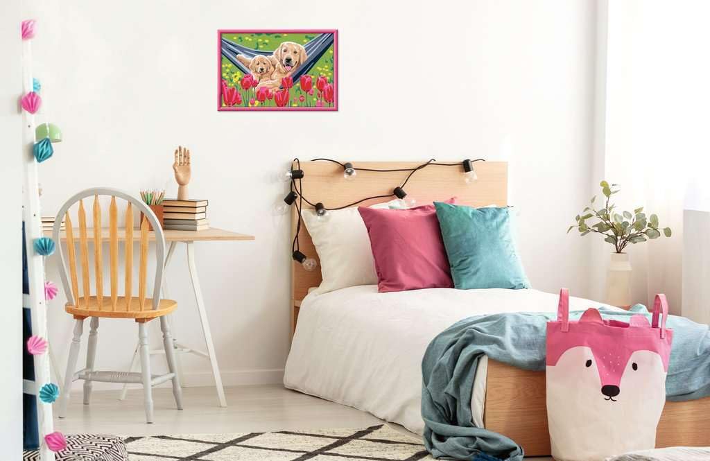 Ravensburger CreArt Sweet Panda Bear – Peinture Par Numéros Pour Enfants Dès 9 Ans, Kit Complet Avec Cadre Et Pinceau