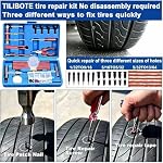 Tire Repair Kit,117pcs Heavy Duty Tire Plug Kit,with Universal Tire Patch Kit to Plug Flats for Car/Motorcycle/Truck/Tractor/Trailer/RV/ATV - Image 4