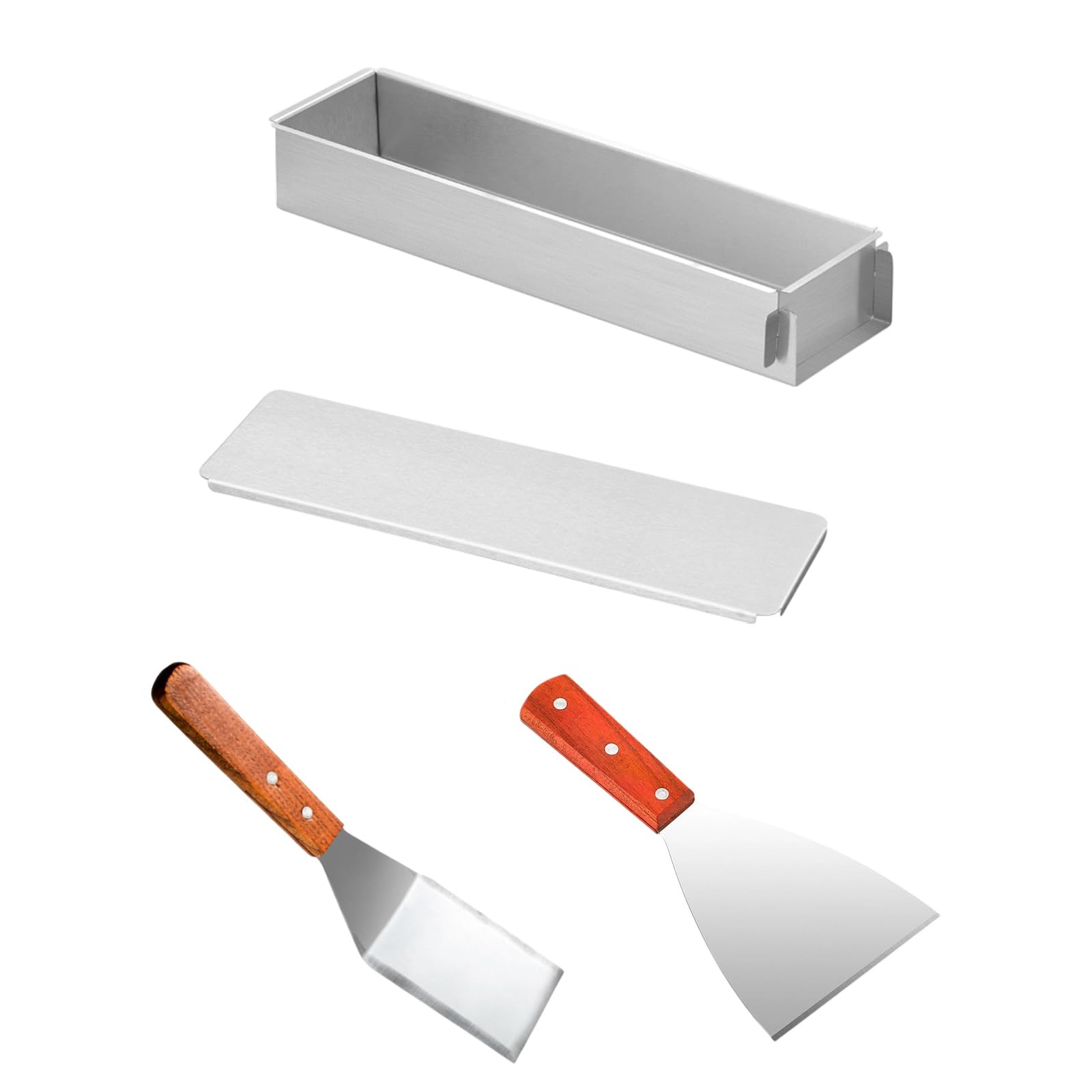 Xjdzineq Of 3 Rectangular Tiramisu Molds with Removable Panel & Spatula | Nonstick Coating Tiramisu Molds with Spatula