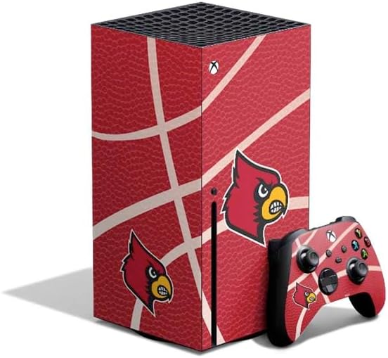 Skinit Decal Gaming Skin Compatible with Xbox Series X Bundle - Officially Licensed University of Louisville Cardinals Basketball Design