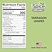 iSpice Premium Tarragon Leaves| All Natural Sundried Green French Herbs | Perfect for Chicken, Fish, Soup And Egg Dishes | 1.42oz (40g)