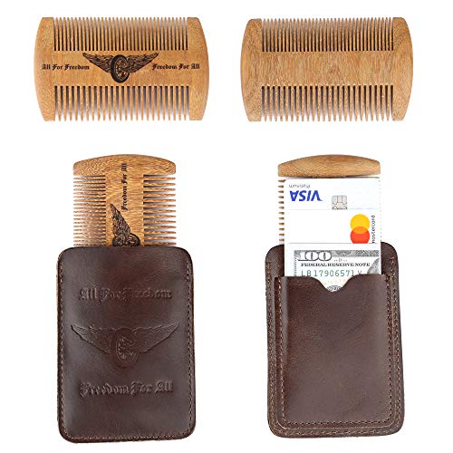 Wooden Beard Comb Kit Handmade Gifts For Motor Wings Design Gifts For Dad Mustache Comb For Beard Care & Grooming (Type 6) #TOP1