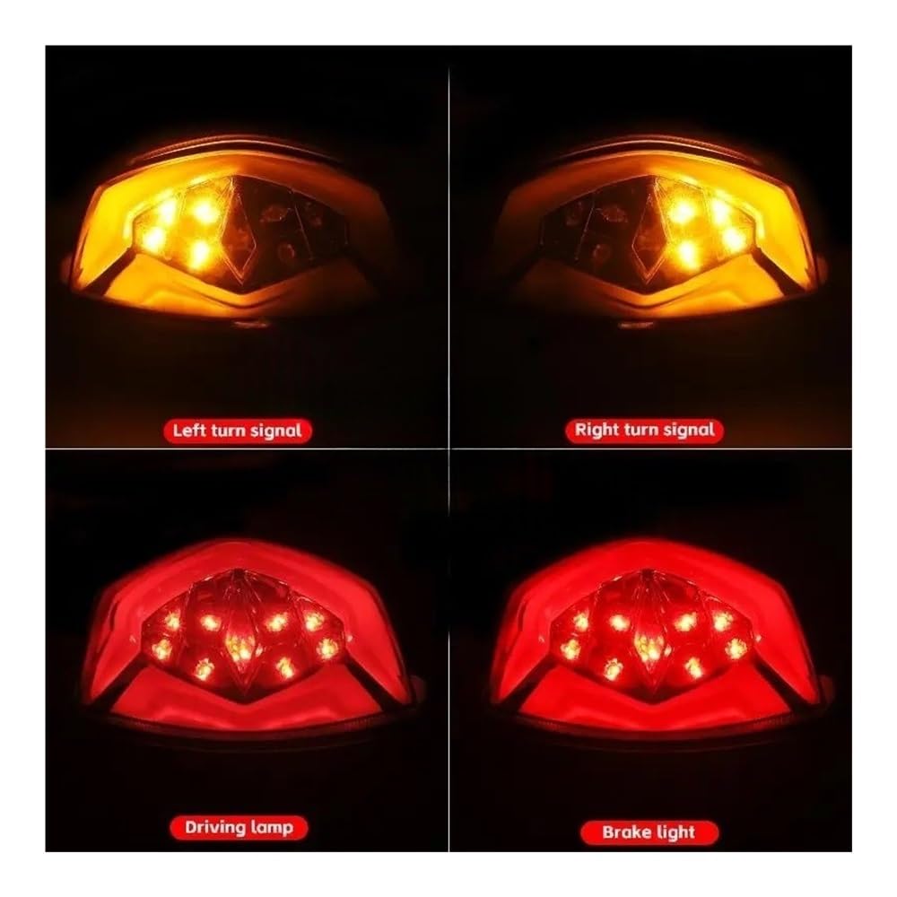 clignotant arrière Feu stop arrière intégré pour moto 12 V pour GSX S750 750Z S1000 S1000F Z, clignotant E11