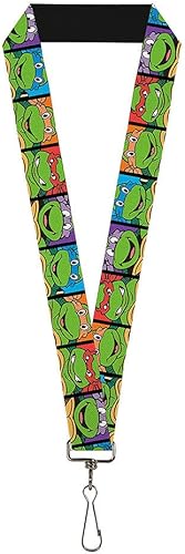 Hebilla Abajo Cordón-1.0" - Bloques faciales clásicos TMNT negromulticolor