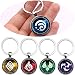 Produktbild AMZWW Tasche Anhänger Schlüsselanhänger Ring für Männer Frauen Niedliche Schlüsselanhänger Charms für Genshin Impact Schlüsselanhänger Schmuck Cosplay Element Game Eye of God