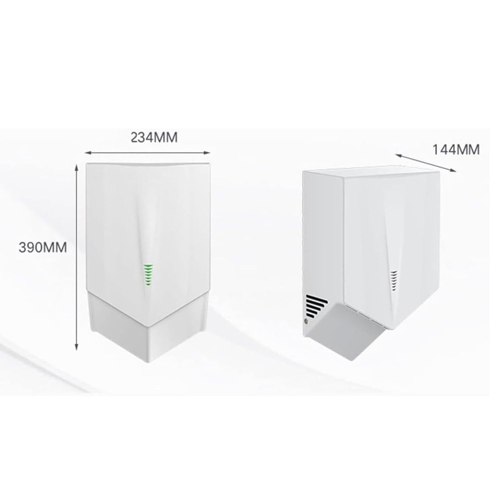 Sèche-mains électrique automatique, sèche-mains électriques muraux commerciaux, sèche-mains à induction automatique, sèche-mains à grande vitesse for cuisine, salle de bain et toilettes(Black)