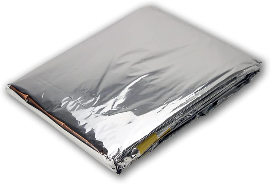 Emergency Survival Mylar Thermal 2 Person Sleeping Bag - Accommodates 2 Adults - 64" X 87"